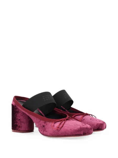 Papuci tip mules Mm6 Maison Margiela cu funde de catifea violet
