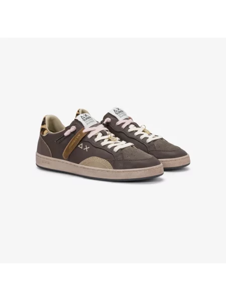 Sneakersy Sun68 w miejskim stylu brązowe