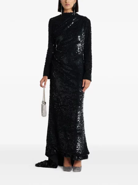 Rochie maxi Ilta cu paiete de costum negru