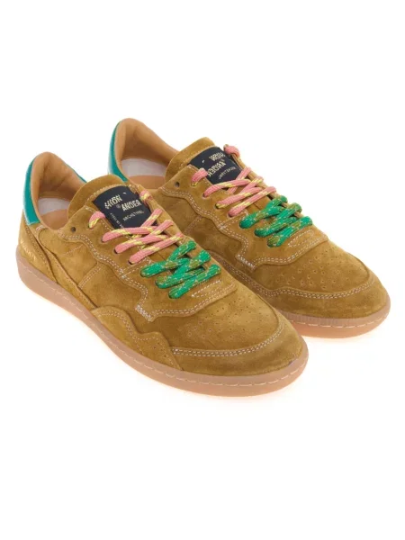 Sneakersy Hidnander skórzane zielone