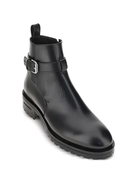 Cizme scurte Dsquared2 din piele negru