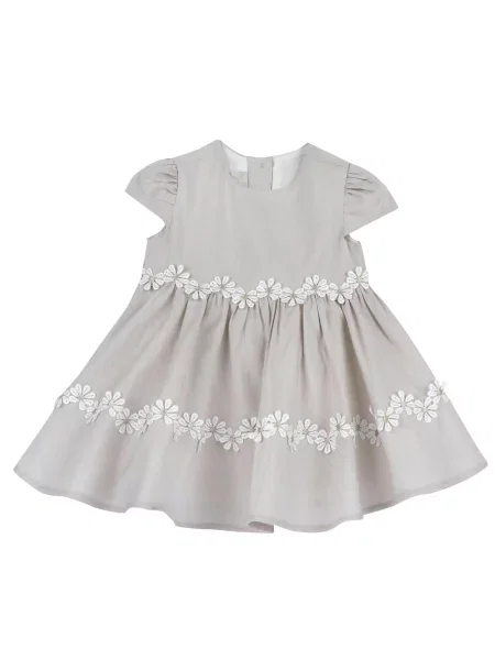 Chicco Rochie gri deschis alb
