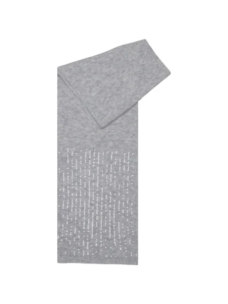 Fular Pieces cu paiete gri