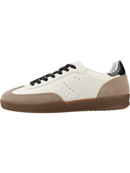Sneakersy Sun68 skórzane beżowe