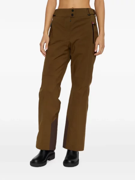 Pantaloni de schi Moncler Grenoble cu autograf verde
