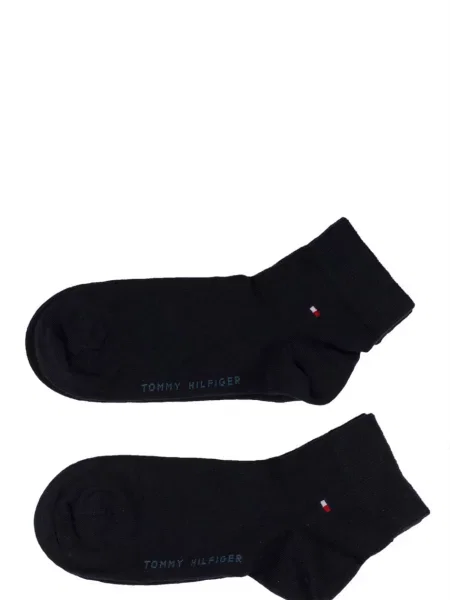 Skarpety stopki z mieszanki bawełny w zestawie 2 szt. model QUARTER’ Tommy Hilfiger granatowe
