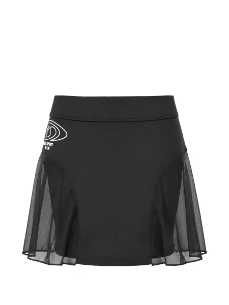 Fustă sport Plein Sport cu imagine plasă negru