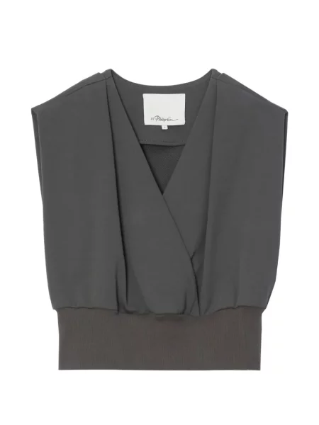 Top 3.1 Phillip Lim cu decolteu în V gri