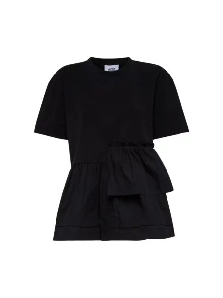 Bluzka Alpha Studio z falbankami czarna