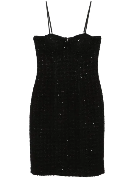Rochie midi Rotate Birger Christensen cu paiete până la genunchi de costum negru