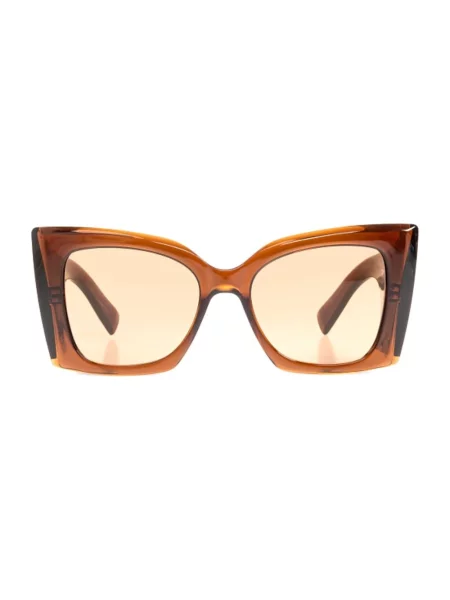 Okulary przeciwsłoneczne Saint Laurent brązowe