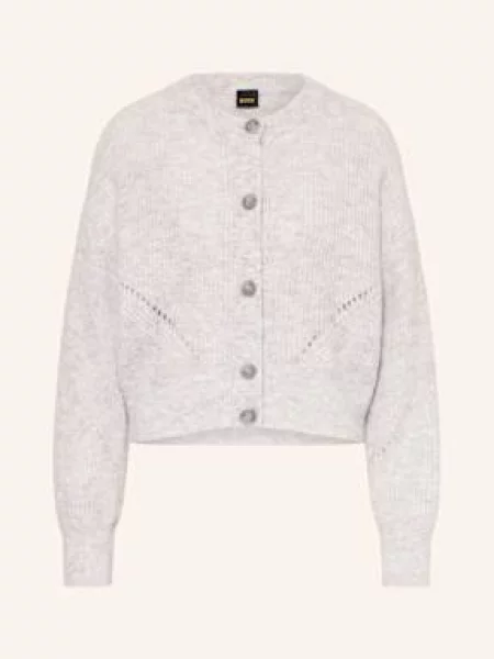 Boss Kardigan Fernard Z Dodatkiem Alpaki grau