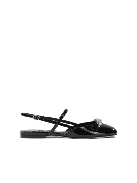 Balerinki Jimmy Choo skórzane bez obcasa czarne