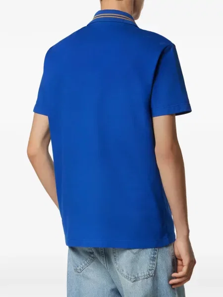 Polo Versace cu broderie albastru