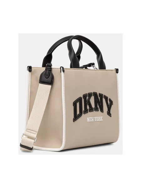 DKNY torebka z imitacji skóry beżowa