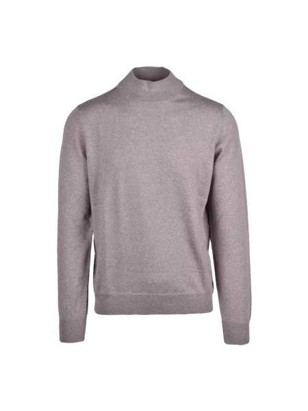 Sweter z golfem Gran Sasso wełniany do golfa szary
