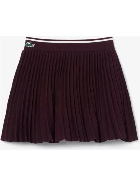 Spódnica Lacoste Pleated Interlock Tennis Heritage 36 brązowa