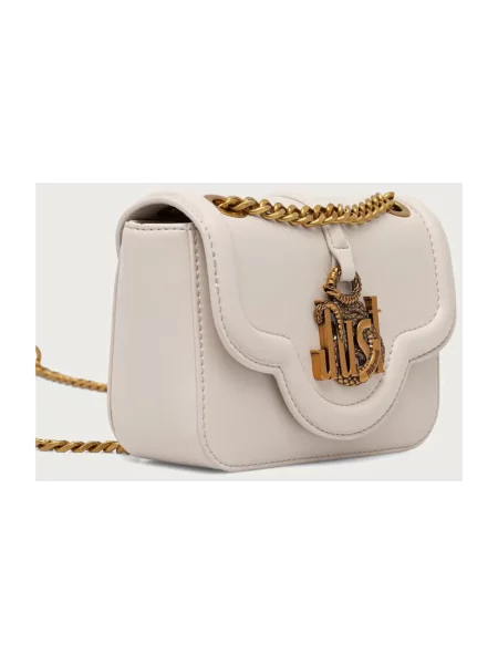 Just Cavalli torebka crossbody z imitacji skóry beżowa