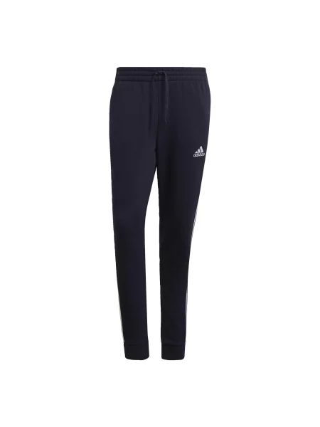 Spodnie adidas Essentials Tapered Cuff 3 Stripes białe