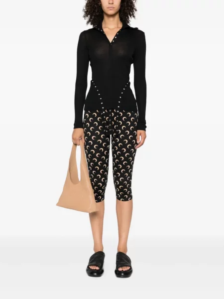 Pantaloni Marine Serre cu imagine negru