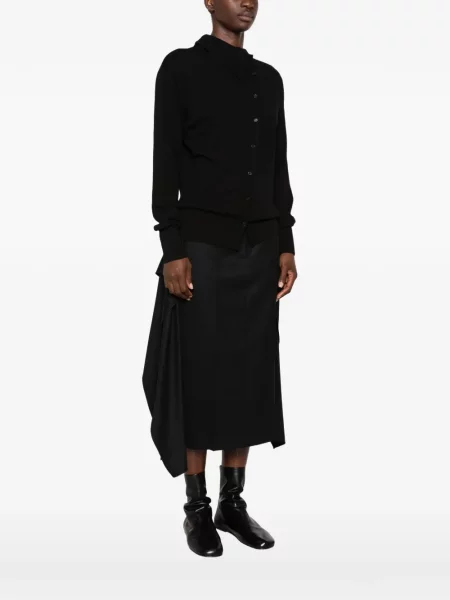 Cardigan Juun.j asimetric negru