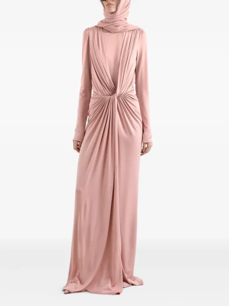 Rochie maxi Dolce & Gabbana lungă de costum roz
