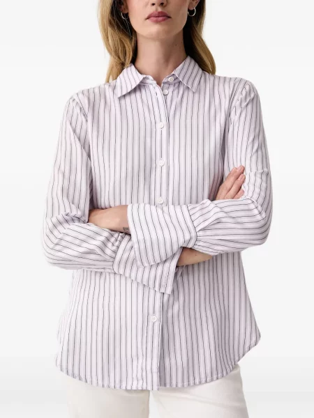 Lung cămașă Barbour cu dungi violet
