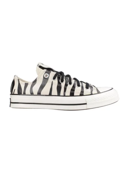 Pantofi Converse cu imagine cu model zebră alb