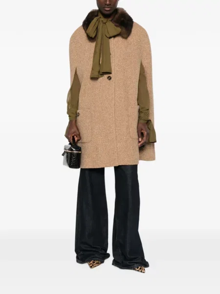 Αμανικας μπουφάν Valentino Garavani tweed καφέ
