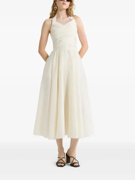 Rochie Patou plisată cu gât halter de costum