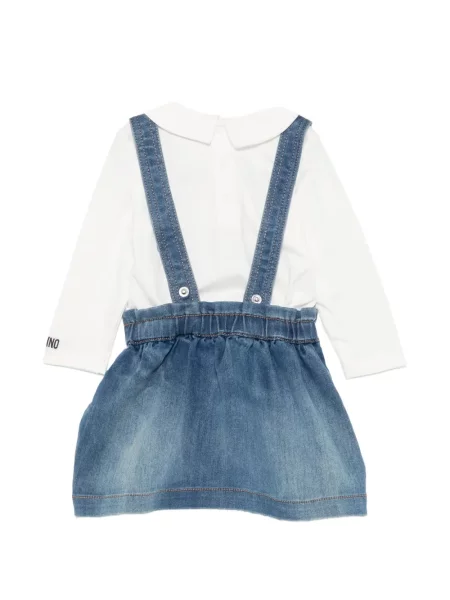 Gyerek denim ruha Moschino fehér
