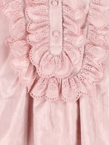 Top Chloé cu broderie roz