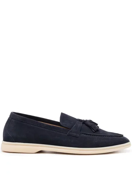 Pantofi loafer Scarosso din piele de căprioară albastru
