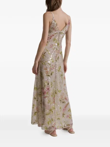 Rochie maxi Alberta Ferretti cu model floral de costum