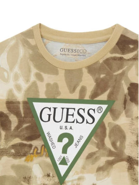 Guess T-shirt Kaki Regular Fit bijela