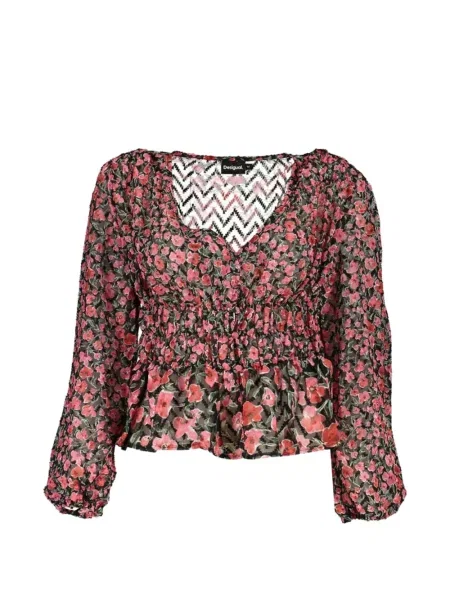 Bluză Desigual cu model floral cu imagine roz