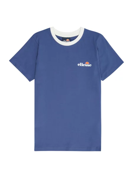 ELLESSE Majica Picerno mornarsko plava / svijetlonarančasta bijela