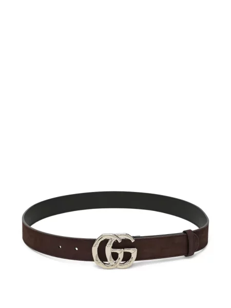 Cu centură curea Gucci din piele maro