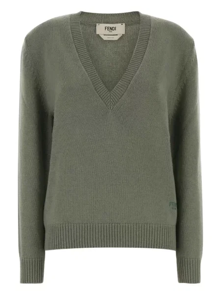 Pulover Fendi din cașmir verde