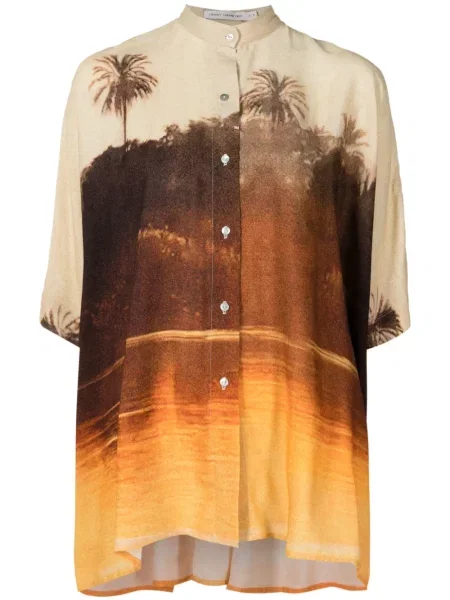 Koszula Lenny Niemeyer z nadrukiem brązowa