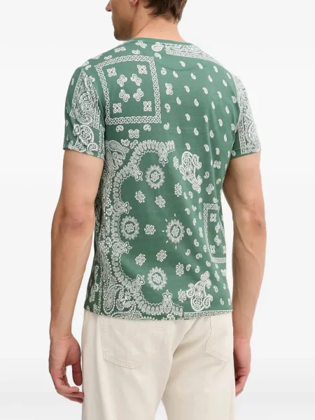 Grudnjak Polo Ralph Lauren s autogramom s paisley uzorkom s vezicama smeđa