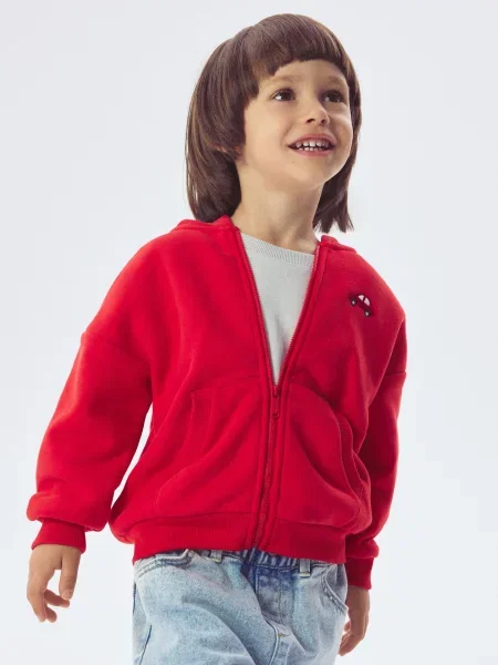 Reserved Oversize mikina červená