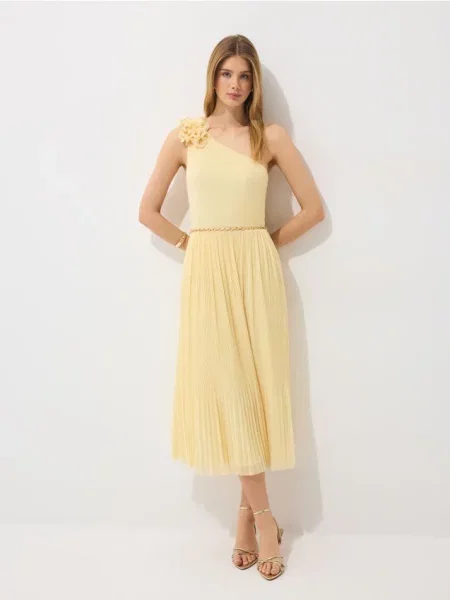 Midi suknelė Mohito geltona