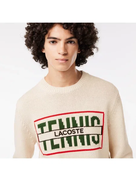 Sweter Lacoste biały