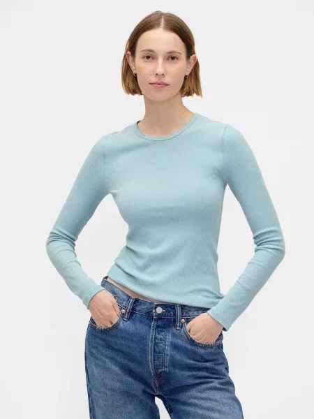 Tricou mânecă lungă Gap albastru