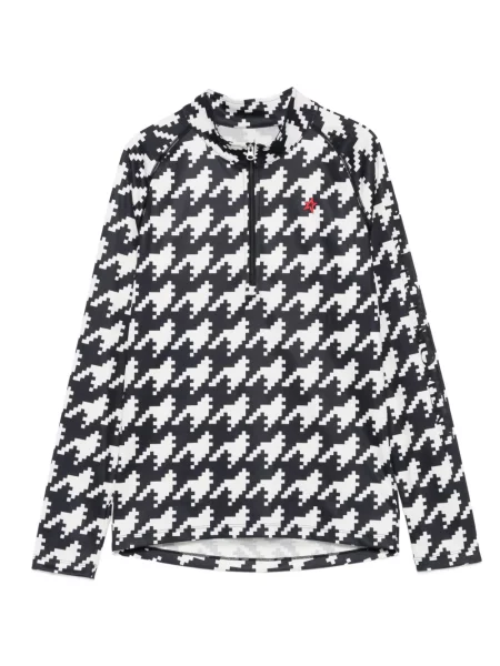 Bielizna termoaktywna Perfect Moment z nadrukiem w pepitkę czarna