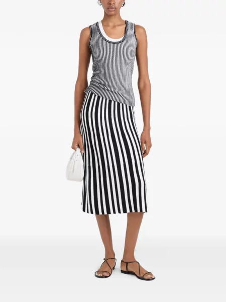 Ριγέ πλεκτός τοπ Proenza Schouler White Label λευκό