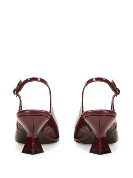 Pantofi cu toc Sergio Rossi slingback roșu