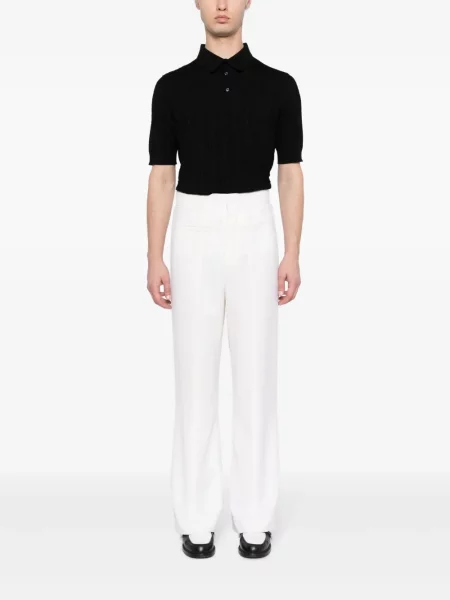 Šilkinė polo marškinėliai Dolce & Gabbana juoda