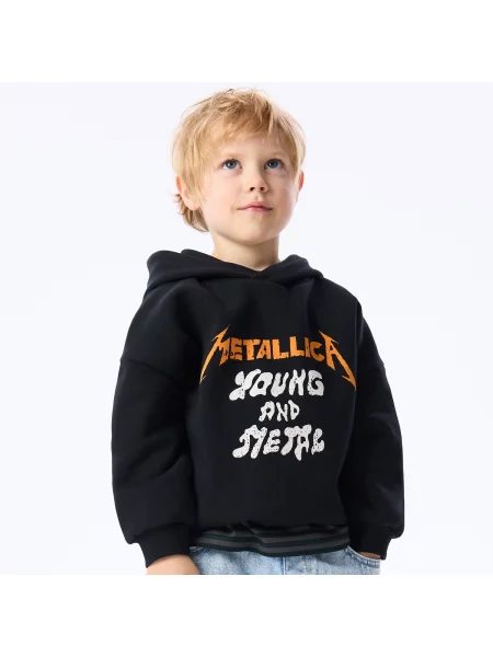 Reserved Metallica mintás melegítőfelső fekete